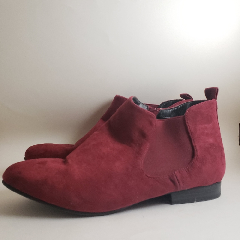 Charming Charlie red ankle booties size 8